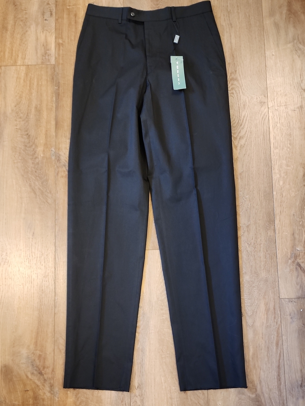 Tundra Plain Front Black Pants Classic Italy Made Business Casual Men's size 34